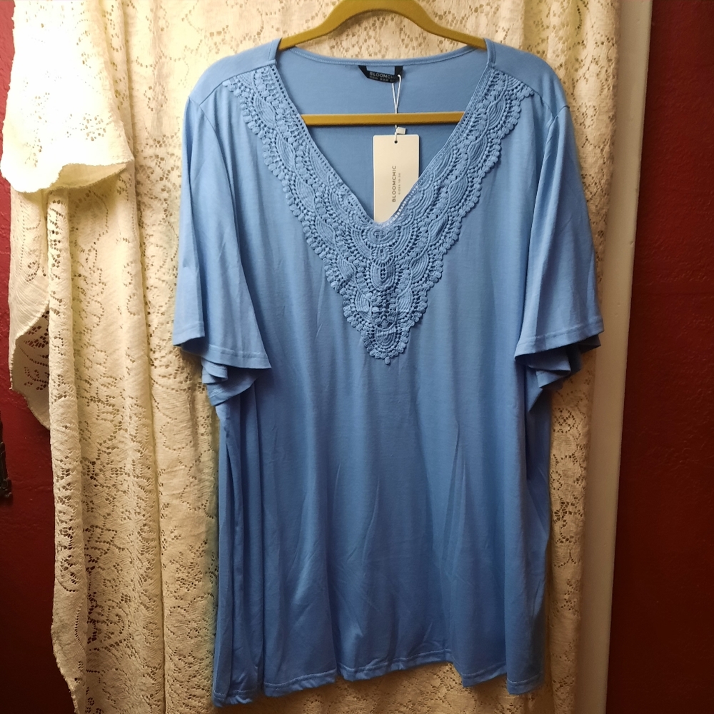 Bloomchic 3x 22/24 blue top nwt